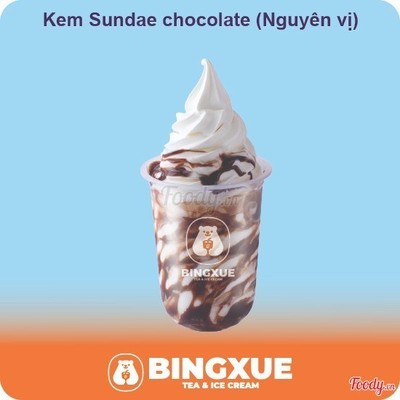 Kem Sundae chocolate (Nguyên vị)