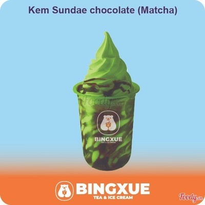 Kem Sundae chocolate (Matcha)