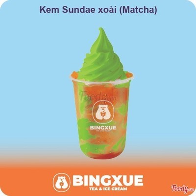 Kem Sundae xoài (Matcha)