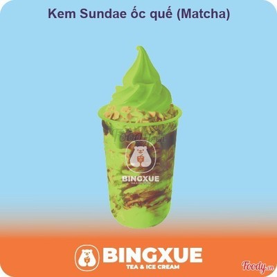 Kem Sundae Ốc Quế (Matcha)