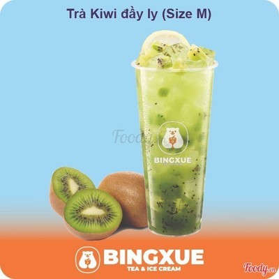 Trà kiwi đầy ly