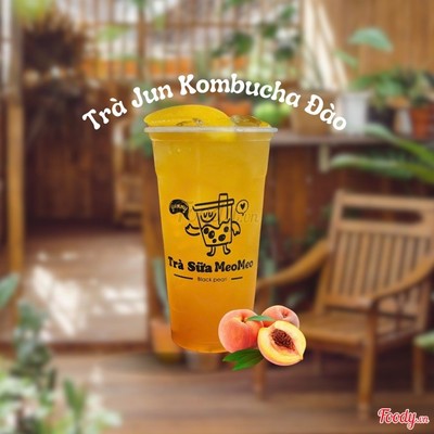Trà Jun Kombucha Đào (size L -700ml) Có Miếng Đào