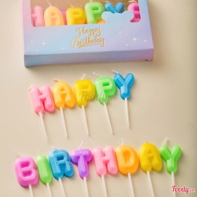 Nến sinh nhật chữ HPBD pastel