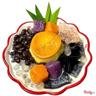 Chè Flan Khoai Dẻo Đậu Đen
