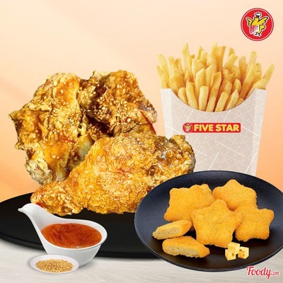 2 Gà Xốt Mắm Tỏi + Gà Nugget Five Star + Khoai Tây