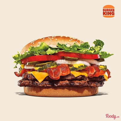 Burger 2 Miếng Bò Phô Mai & Thịt Xông Khói Xốt BBQ