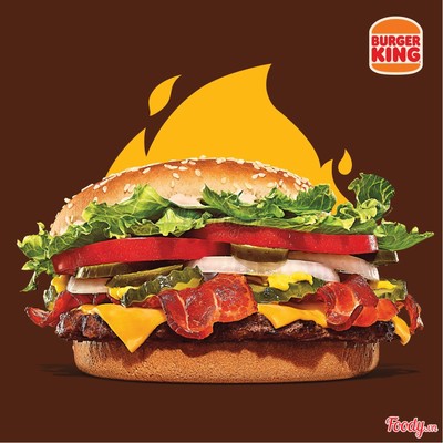 Burger Whopper Bò Nướng Phô Mai Thịt Xông Khói Xốt BBQ