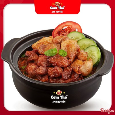 Cơm Thố Gà + Xá Xíu
