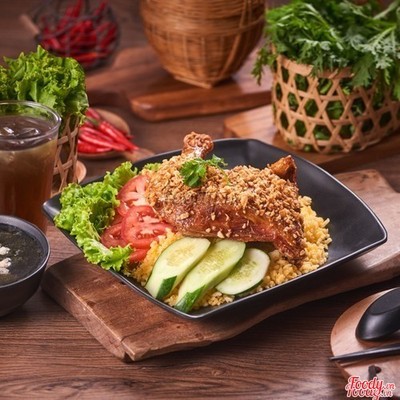 Cơm Gà Mắm Tỏi + pepsi