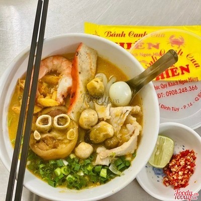 Combo Bánh canh cua thập cẩm giò heo + nước yêu thích
