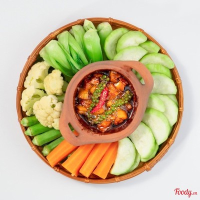 Rau luộc kho quẹt