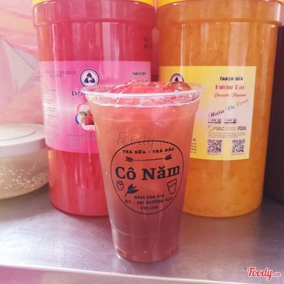 Trà dâu + thạch dâu