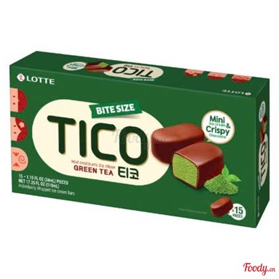 Kem viên socola trà xanh Lotte Tico Green Tea 510ML