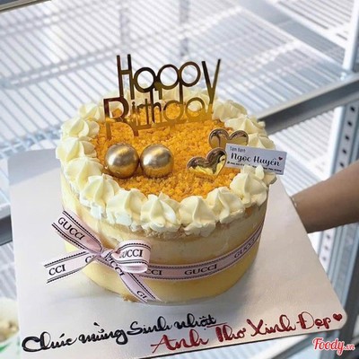 Bông Lan trứng muối 14cm sinh nhật