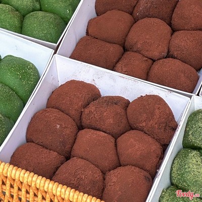Mochi socola chấm kem sữa