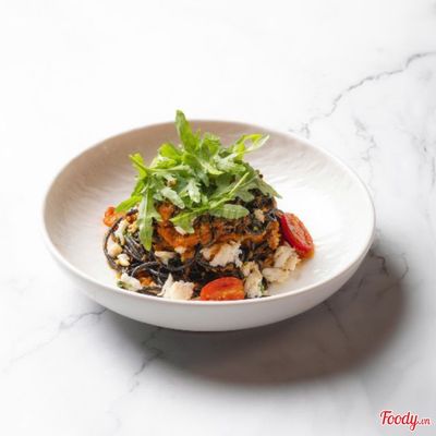 Squid Ink Pasta with Crab