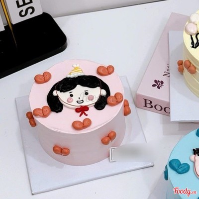 Bánh kem vẽ Bé Gái Dễ Thương  sz12