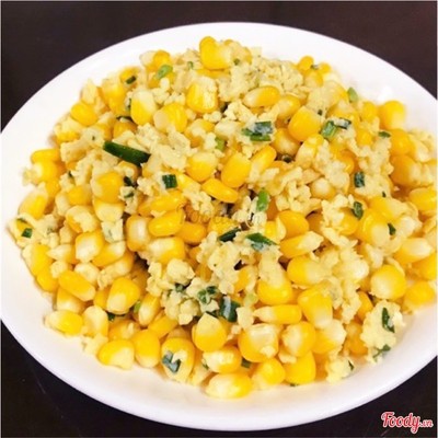 Bắp nếp xào trứng gà tươi