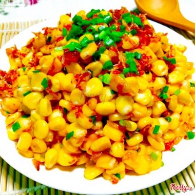 Bắp Mỹ xào tôm bơ