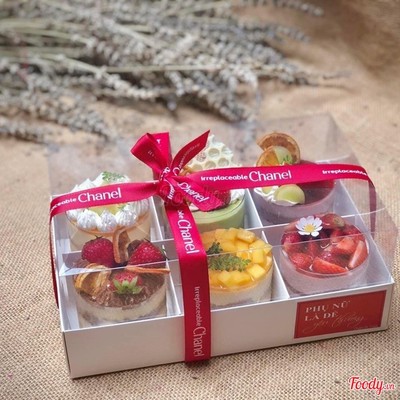 Sét  6ly vuông hộp  trắng