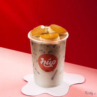 Cà Phê Sữa Tươi SIÊU Bánh Flan - Ly 1 Lít