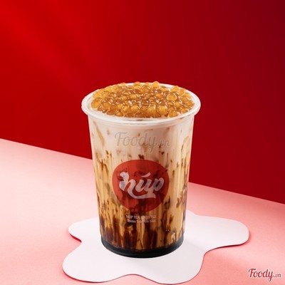 Sữa Tươi Trân Châu Hoàng Kim Đường Đen - Ly 1 Lít
