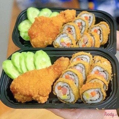 Combo 1 Đùi Gà Rán + kimbap chiên xù kèm Kim Chi HQ
