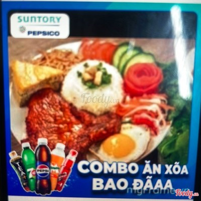 Combo cơm sườn bì chả ốp la+Olong