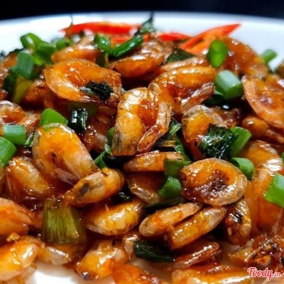 Tép rang mặn cơm + canh