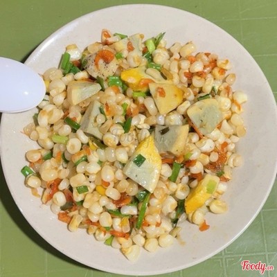 Bắp Mỹ xào trứng gà nướng