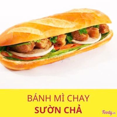 Bánh mì chay Sườn Chả (đặc biệt)