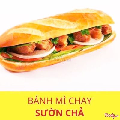Bánh mì chay sườn chả