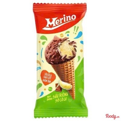 Kem ốc quế Merino sầu riêng socola 60g