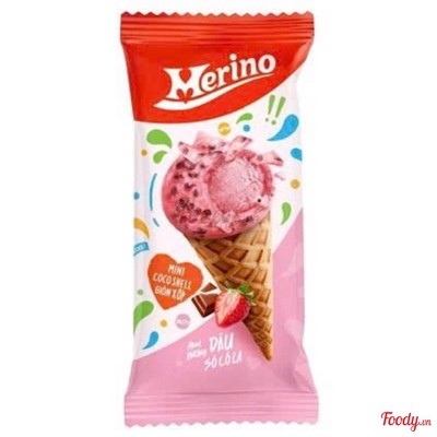 Kem ốc quế Merino dâu socola 60g