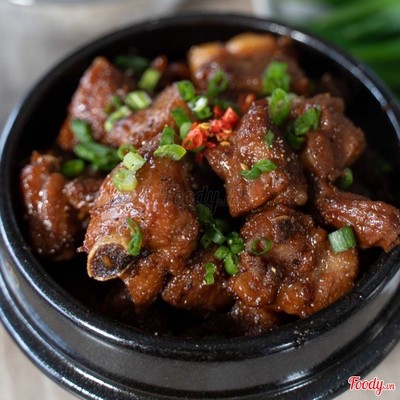 Sườn non kho + cơm + canh