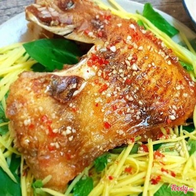 Cá điêu hồng chiên ( nguyên con ) cơm + canh