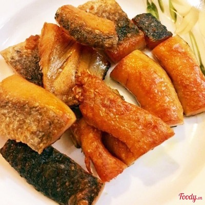 Khô cá lóc chiên + cơm + canh