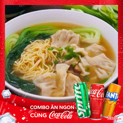 Mì sủi cảo + Coca-Cola