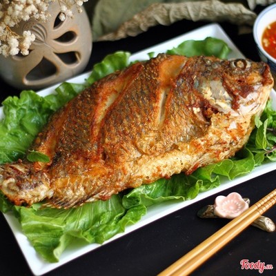 Cá Rô Chiên Xoài Bằm + Cơm + Canh