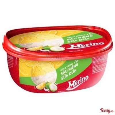 Kem hộp Merino 2 trong 1 sầu riêng & sữa dừa 900ML