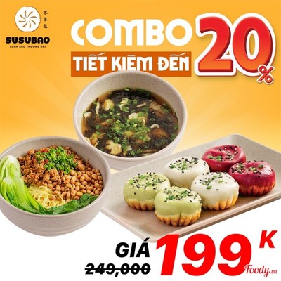 Combo Trường Phố - 1 Mix 3 vị + 1 canh hoành thánh + 1 mì trộn Thượng Hải