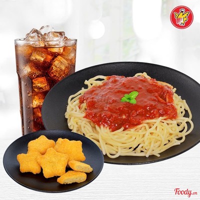 Mì Ý Bò Phô Mai + Gà Nugget Five Star  + Pepsi