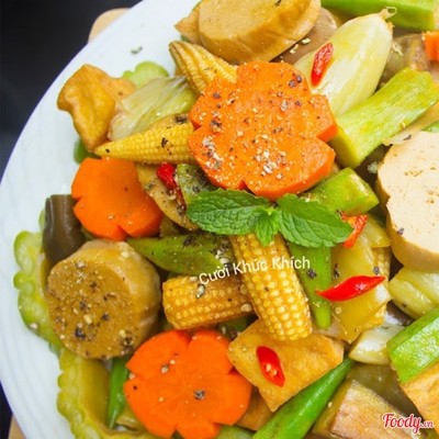 Đậu hủ xào củ quả