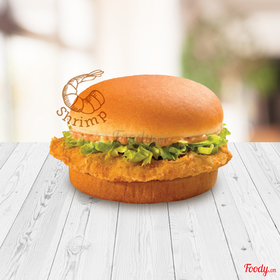 Burger Tôm - Không Cay