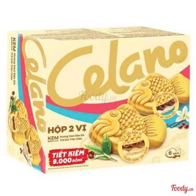 Kem bánh cá Celano MP trà sữa & vani đậu đỏ hộp 6 cái