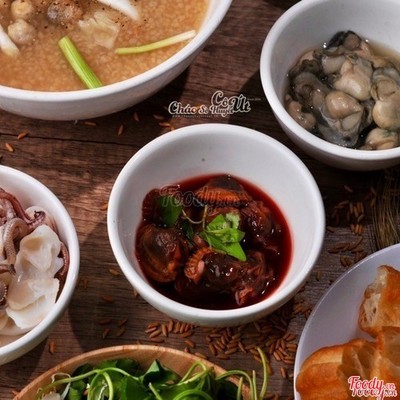 Cháo Sò Huyết + Hàu + bánh quẩy