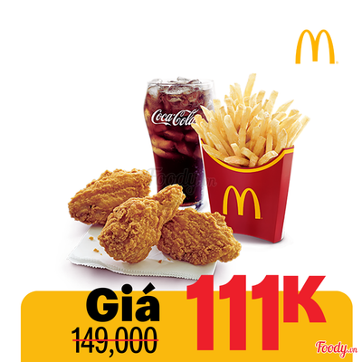 Phần Ăn 3 Cánh Gà Cắt Khúc McWings
