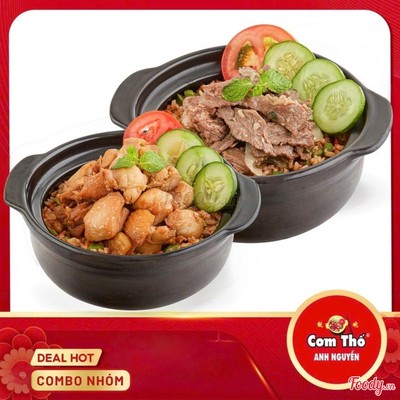 Combo Cơm Thố Gà + Cơm Thố Bò