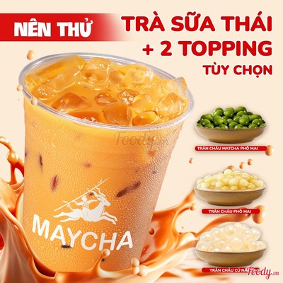 Trà Sữa Thái + 2 Topping Tuỳ Chọn