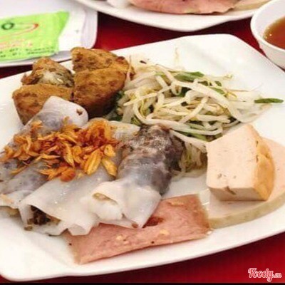 Bánh cuốn nhân chà bông tôm( chưa bao gồm chả, bánh đậu, nem)